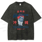 Unisex Okinawa Japan Printed Washed Tee