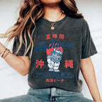 Unisex Okinawa Japan Printed Washed Tee