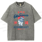 Unisex Okinawa Japan Printed Washed Tee