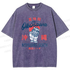 Unisex Okinawa Japan Printed Washed Tee
