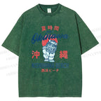 Unisex Okinawa Japan Printed Washed Tee