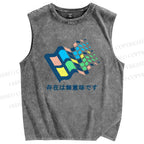 Unisex No Meaning Printed Washed Tank Top