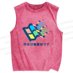 Unisex No Meaning Printed Washed Tank Top