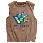 Unisex No Meaning Printed Washed Tank Top
