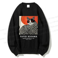 Unisex Yayoi Kusama Cat Printed Sweatshirt