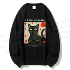 Unisex Yayoi Kusama Cat Printed Sweatshirt