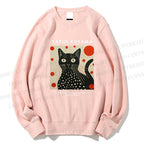 Unisex Yayoi Kusama Cat Printed Sweatshirt