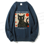 Unisex Yayoi Kusama Cat Printed Sweatshirt