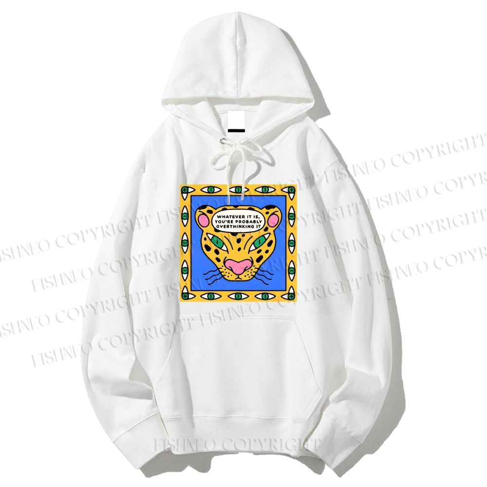 Unisex Casual Cotton Artistic Eye Tiger Printed Hoodie