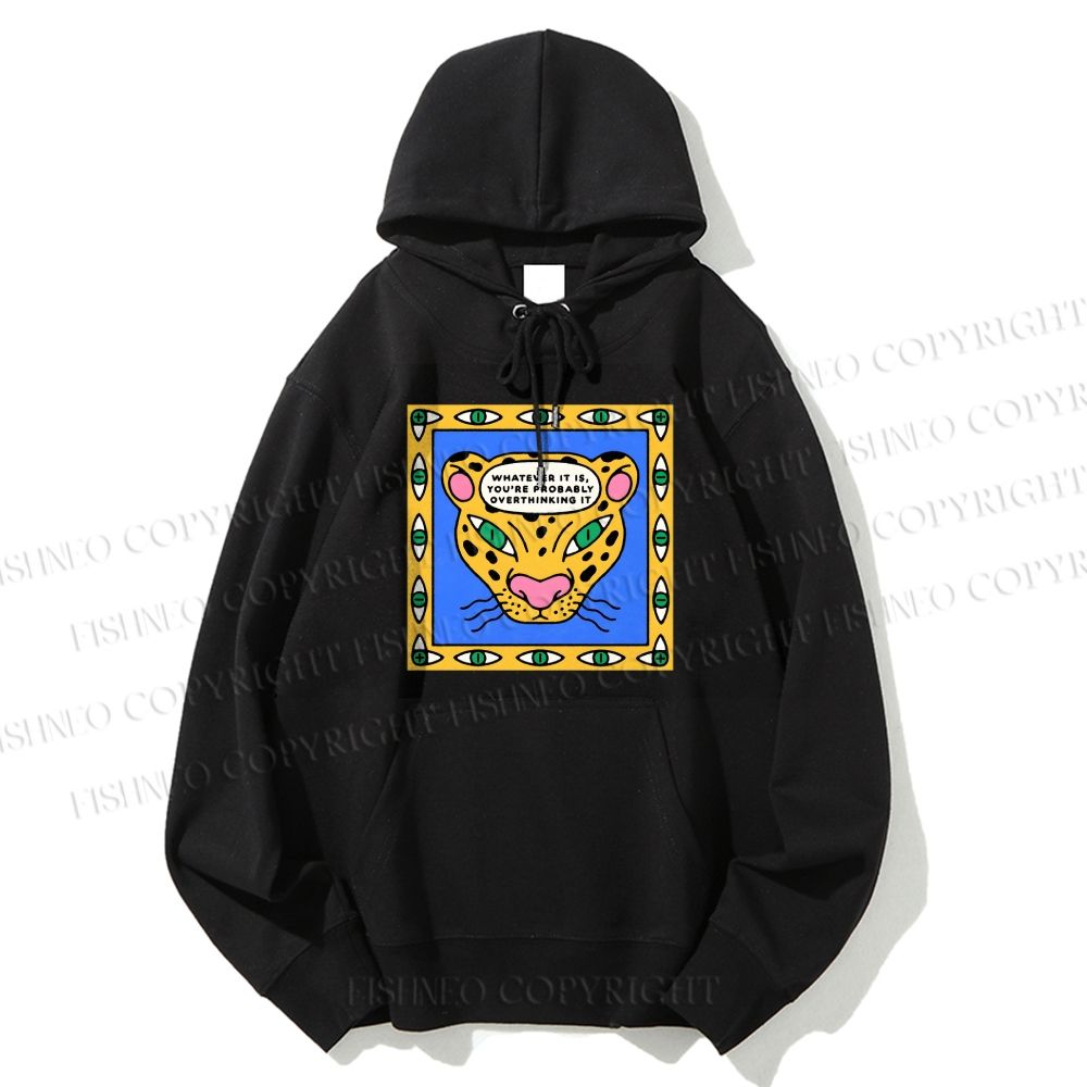 Unisex Casual Cotton Artistic Eye Tiger Printed Hoodie