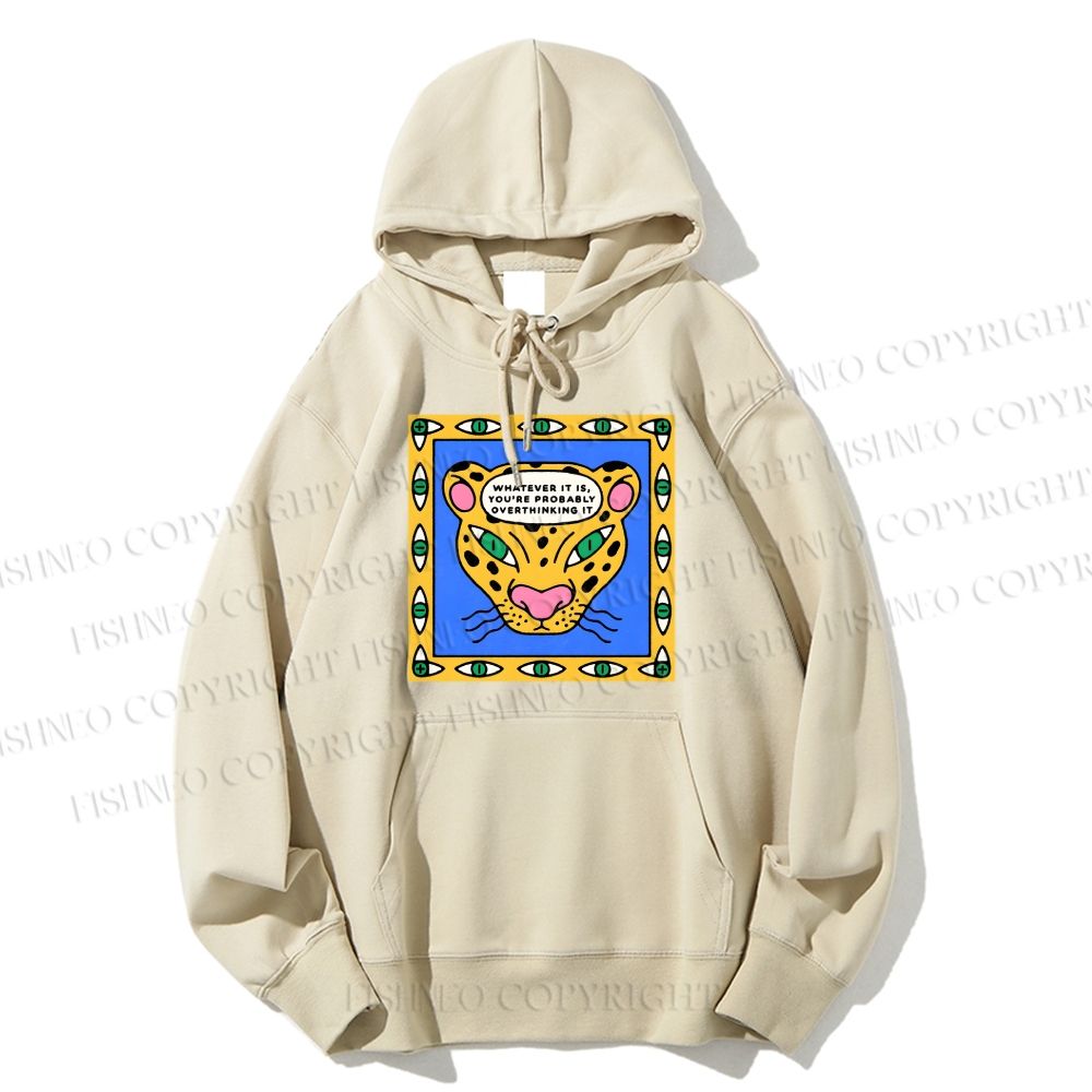 Unisex Casual Cotton Artistic Eye Tiger Printed Hoodie