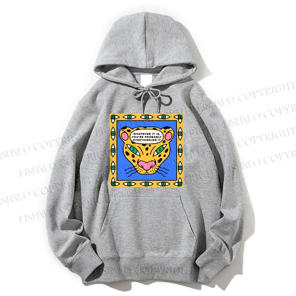 Unisex Casual Cotton Artistic Eye Tiger Printed Hoodie