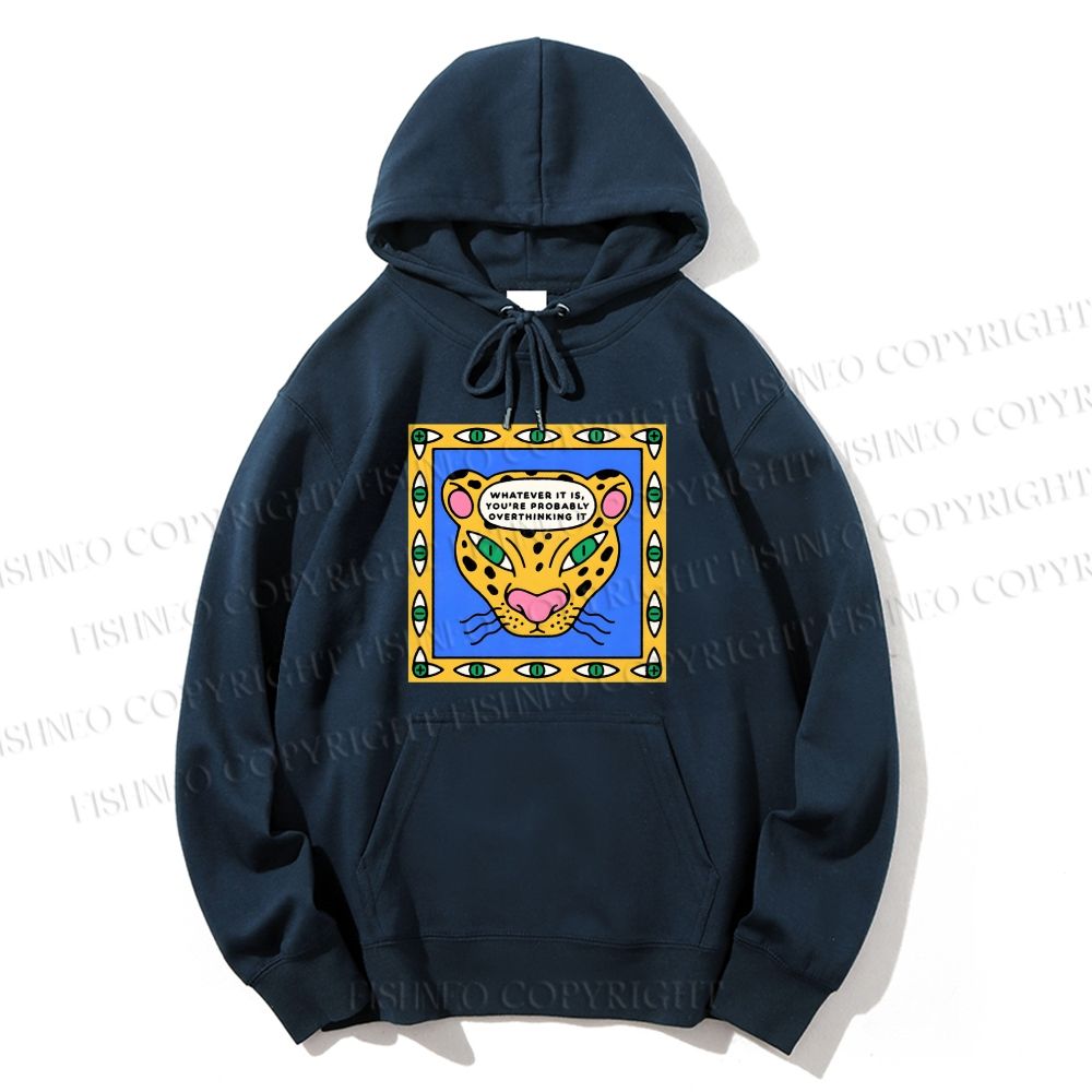 Unisex Casual Cotton Artistic Eye Tiger Printed Hoodie