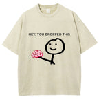 Spoof Print Casual Print T-shirt