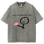 Spoof Print Casual Print T-shirt