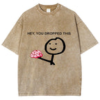 Spoof Print Casual Print T-shirt