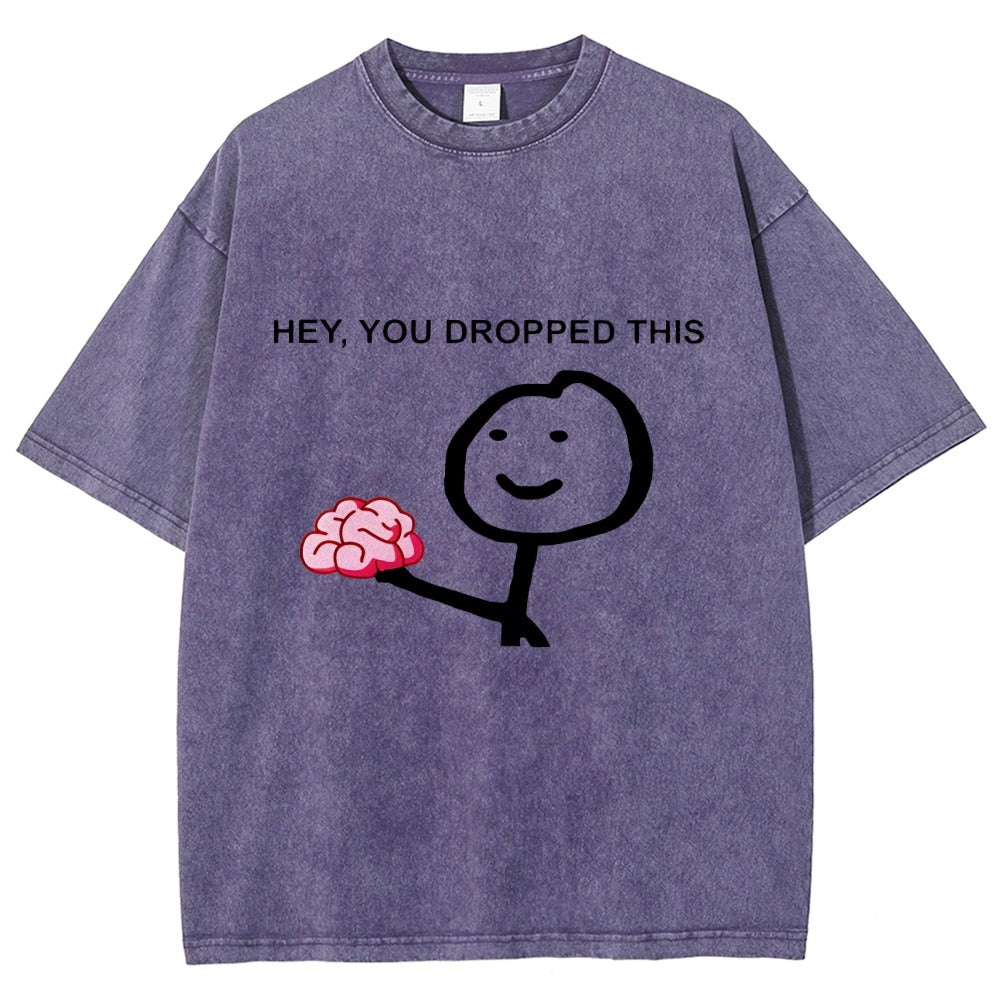 Spoof Print Casual Print T-shirt