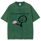 Spoof Print Casual Print T-shirt