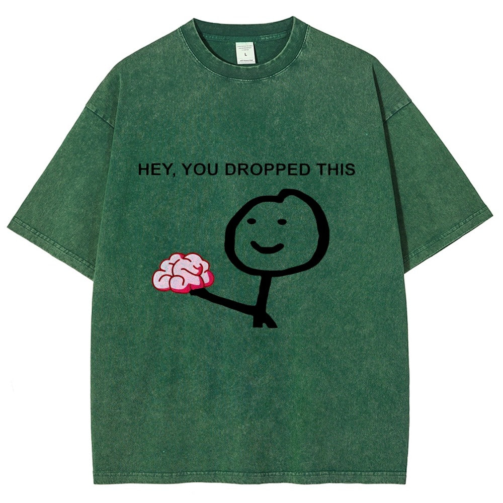 Spoof Print Casual Print T-shirt