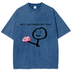 Spoof Print Casual Print T-shirt