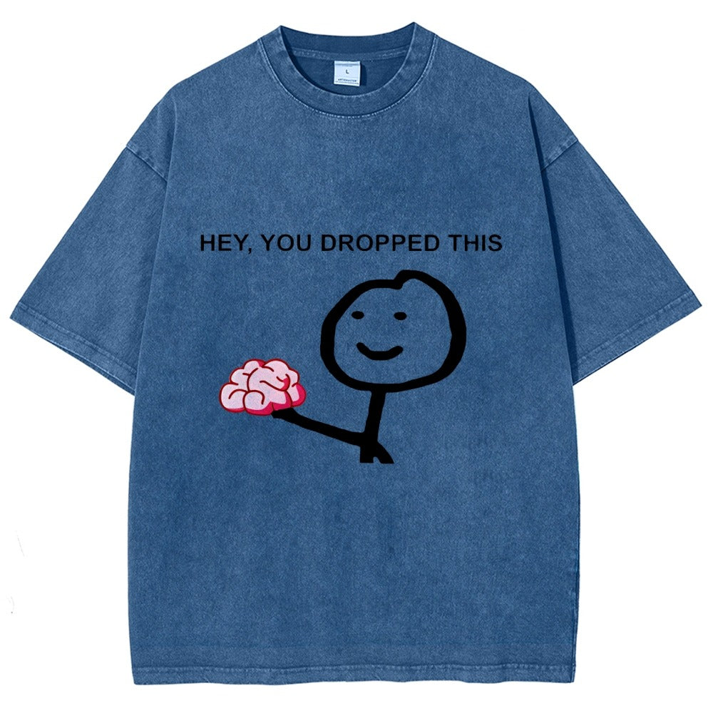 Spoof Print Casual Print T-shirt