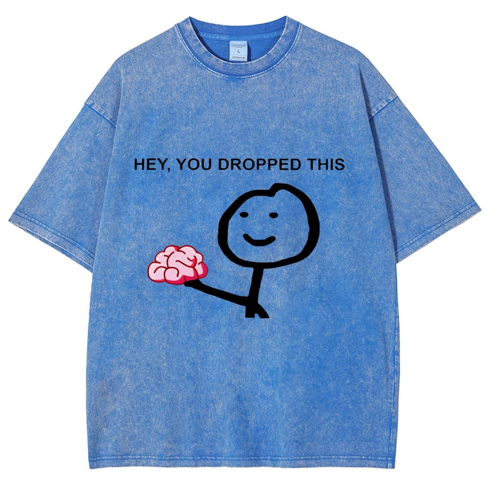 Spoof Print Casual Print T-shirt