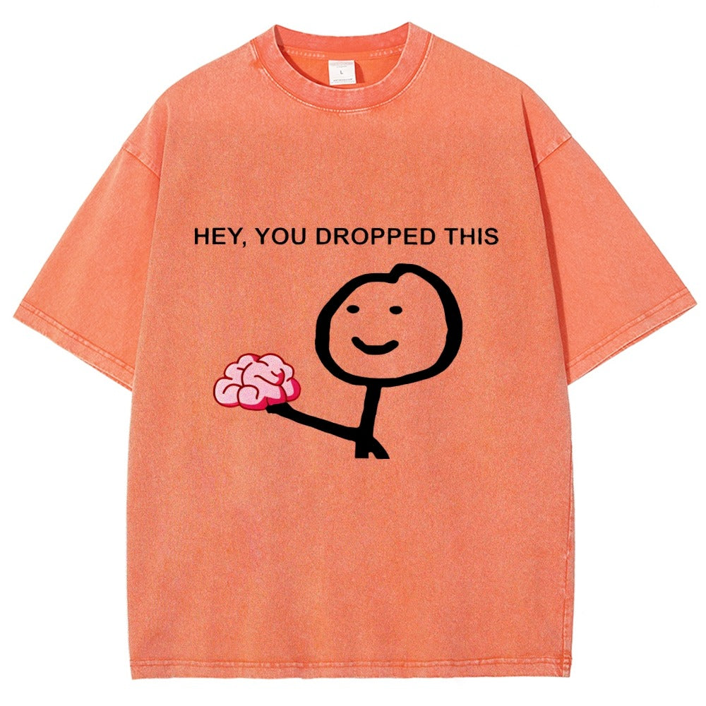 Spoof Print Casual Print T-shirt