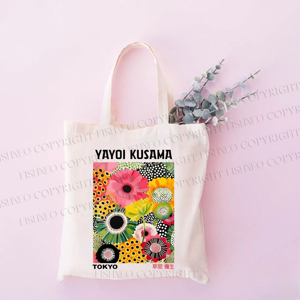 Flowers Yayoi Kusama Tote Bag