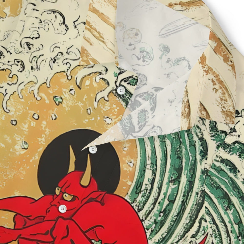 Japanese Demon Oni Button-up Shirt