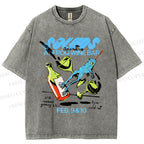 Unisex Frog Wine Bar Printed Washed Tee