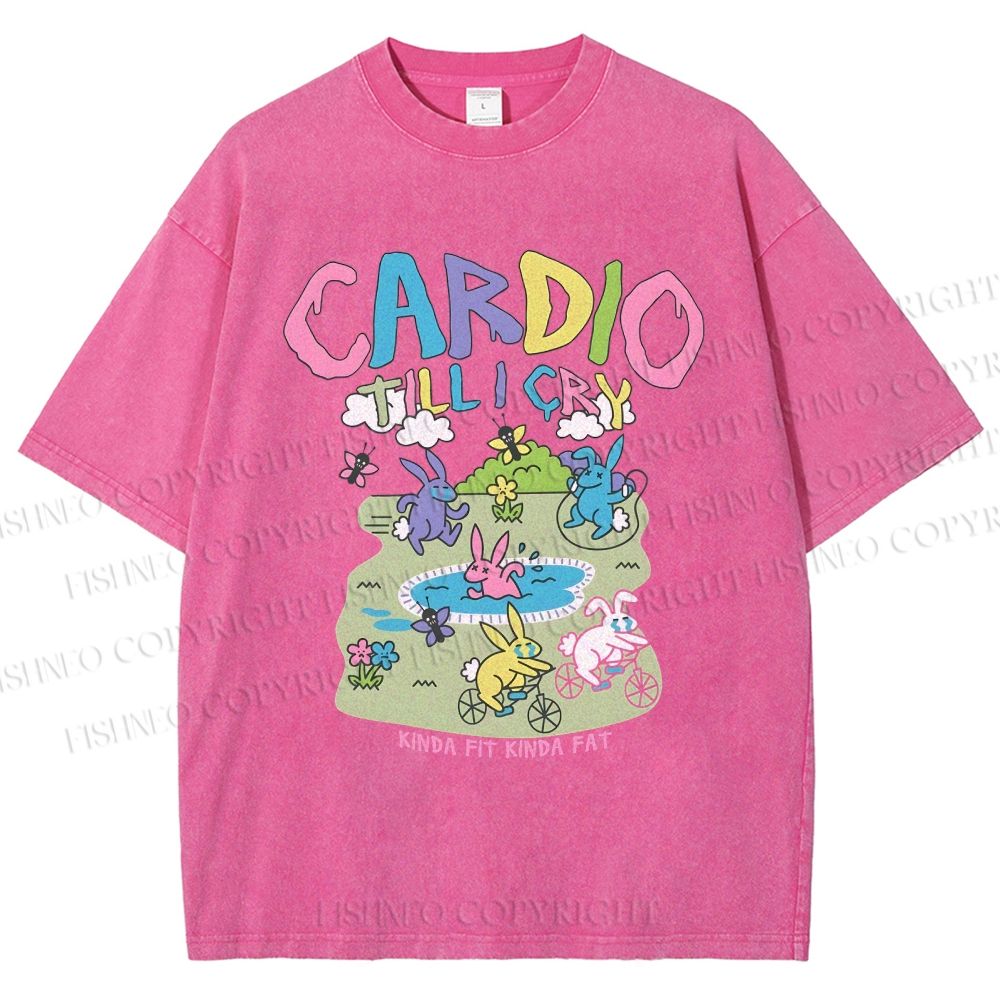 Unisex Cardio Tillicry Printed Washed Tee