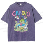 Unisex Cardio Tillicry Printed Washed Tee