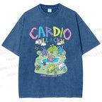 Unisex Cardio Tillicry Printed Washed Tee