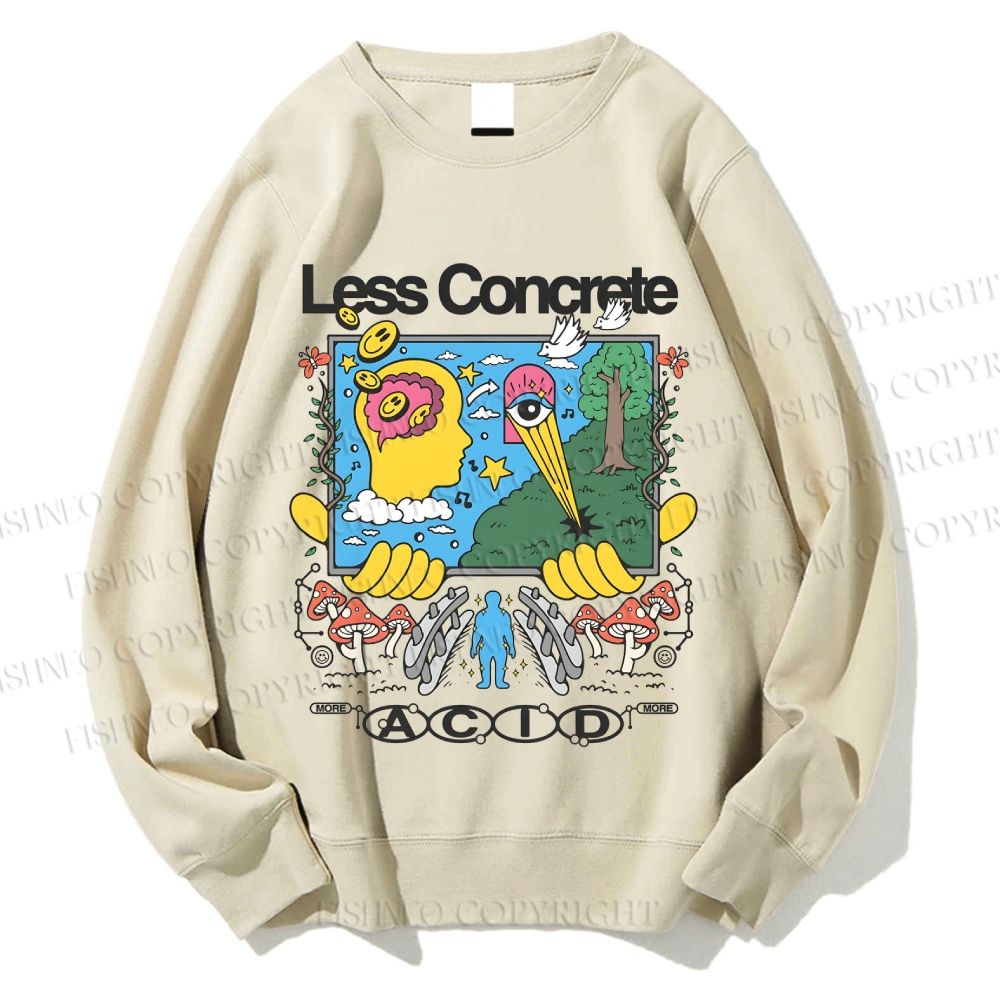 Unisex Less Concrete Printed Sweatshirt