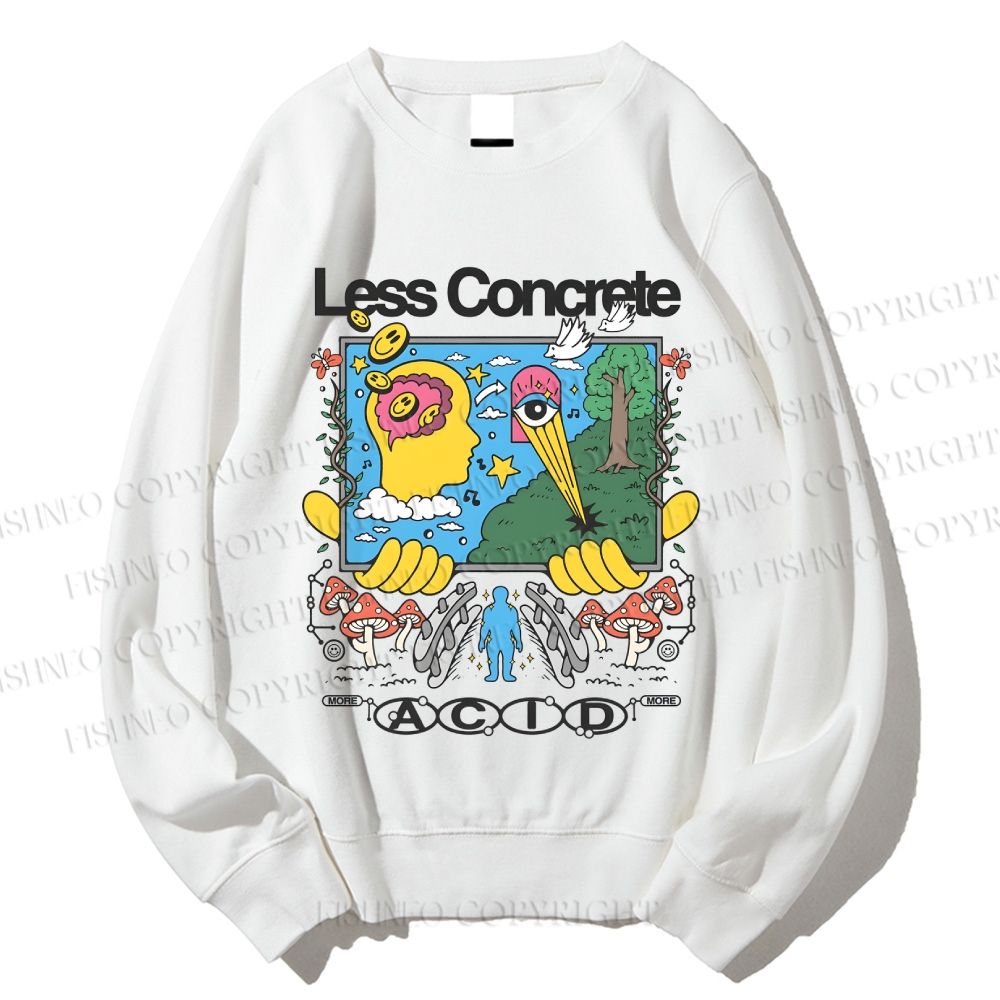 Unisex Less Concrete Printed Sweatshirt