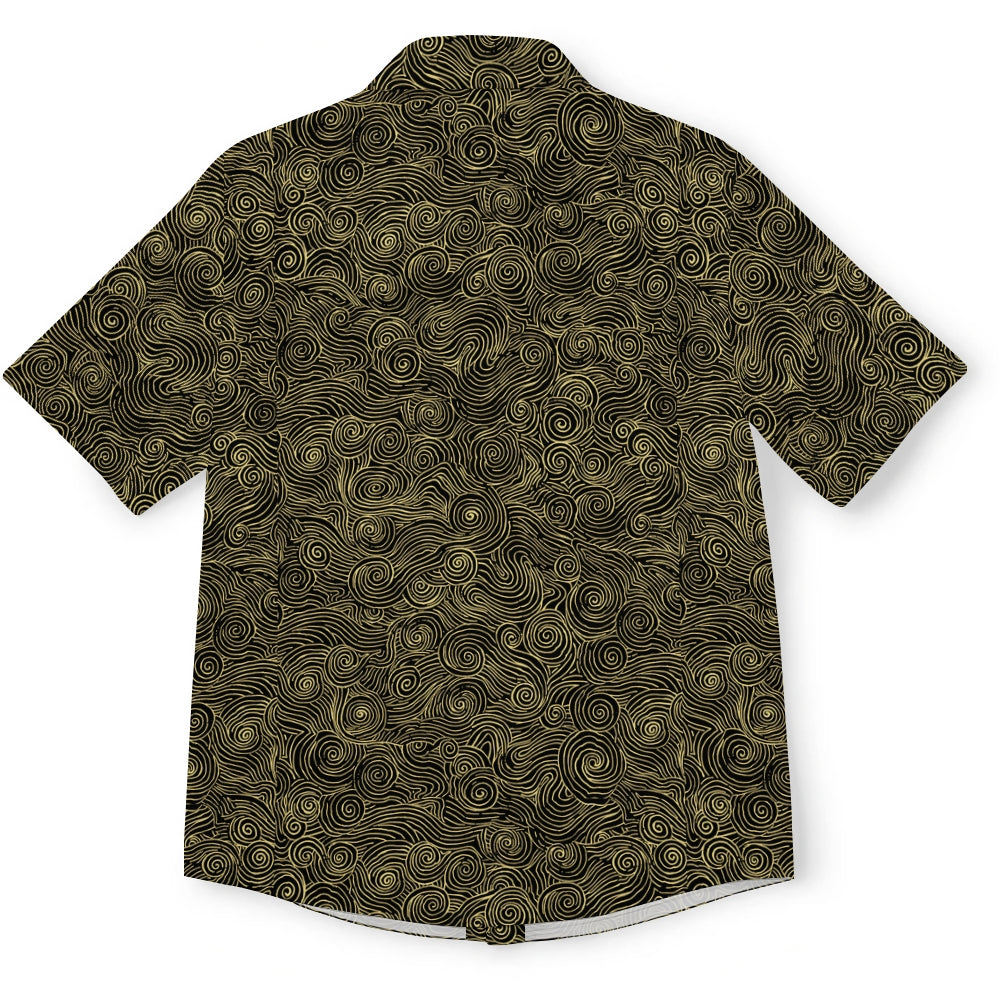 Japanese Style Wave Button-up Shirt
