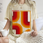 Unisex Bauhaus Design Printed Washed Tee