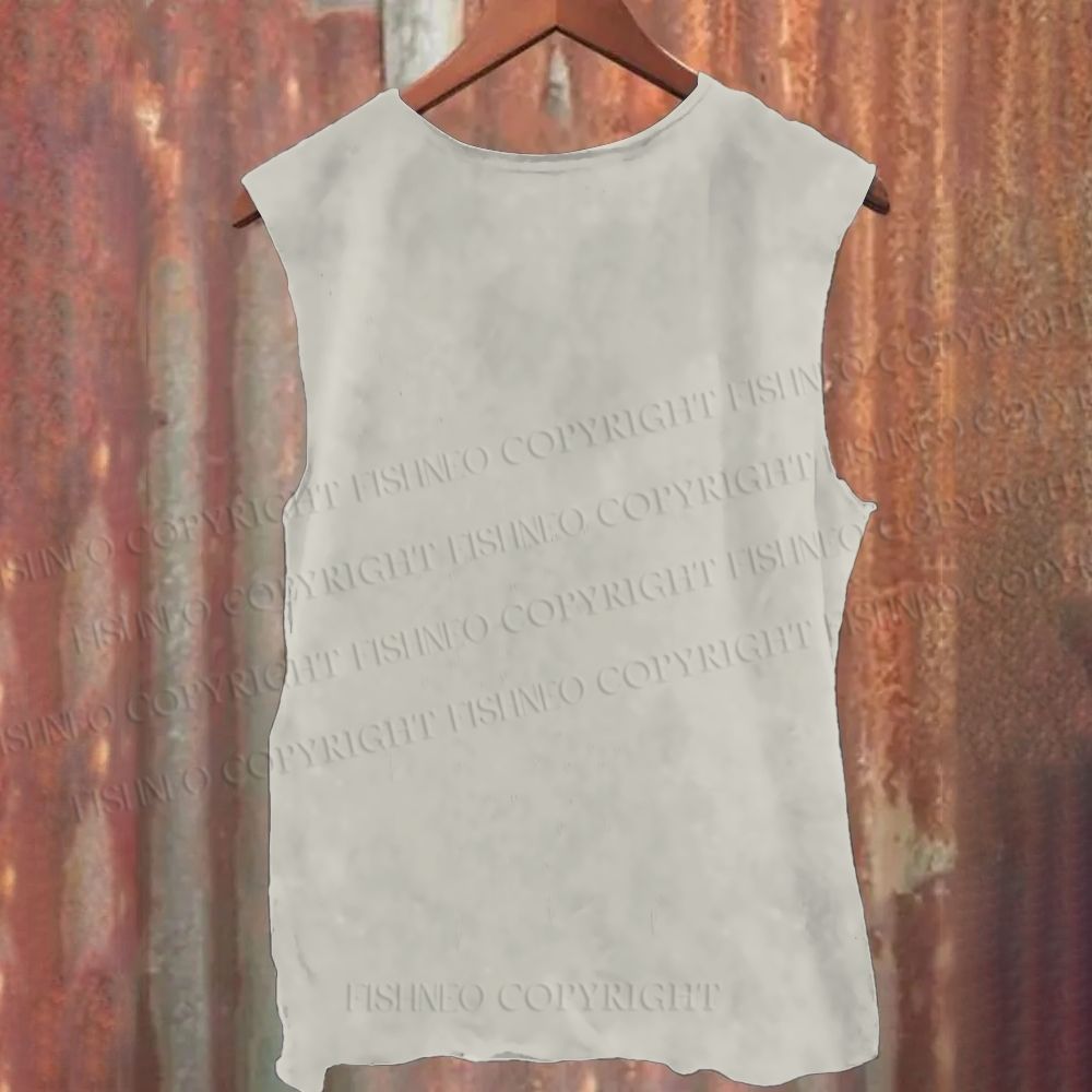 Vintage Bauhaus Design Casual Printed Tank Top