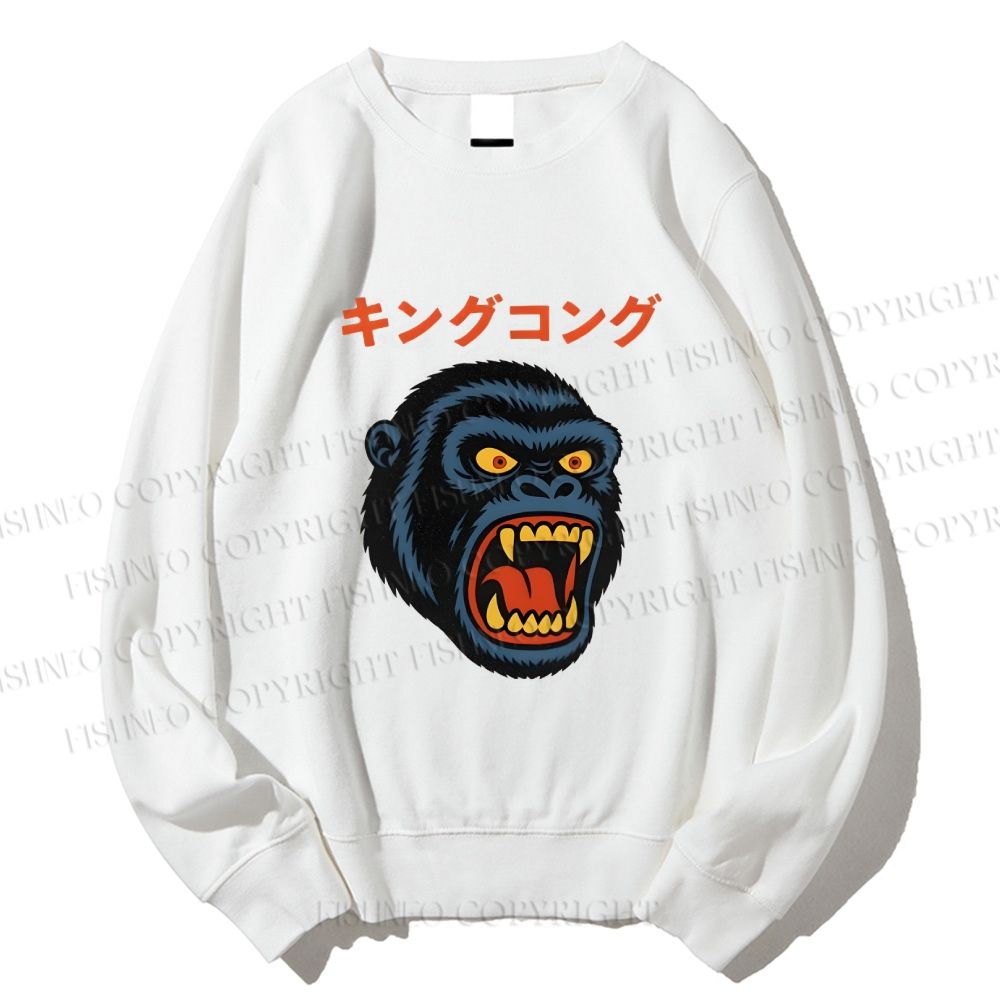 Unisex Vintage Japanese Ape Printed Sweatshirt