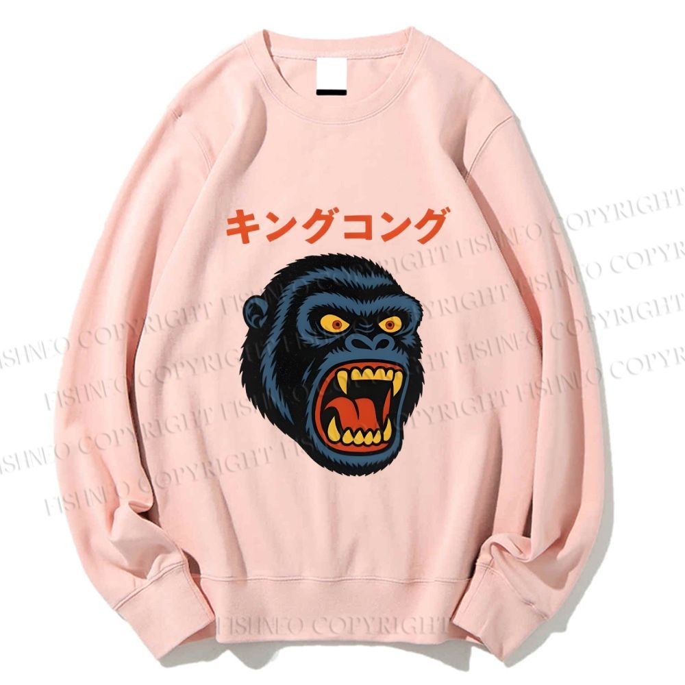 Unisex Vintage Japanese Ape Printed Sweatshirt