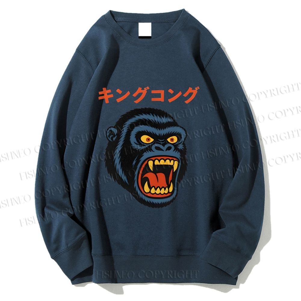 Unisex Vintage Japanese Ape Printed Sweatshirt