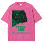 Unisex Vintage Japanese Aquarium Printed Washed Tee
