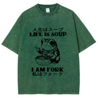 Life Is Soup I Am Fork Washed T-Shirt