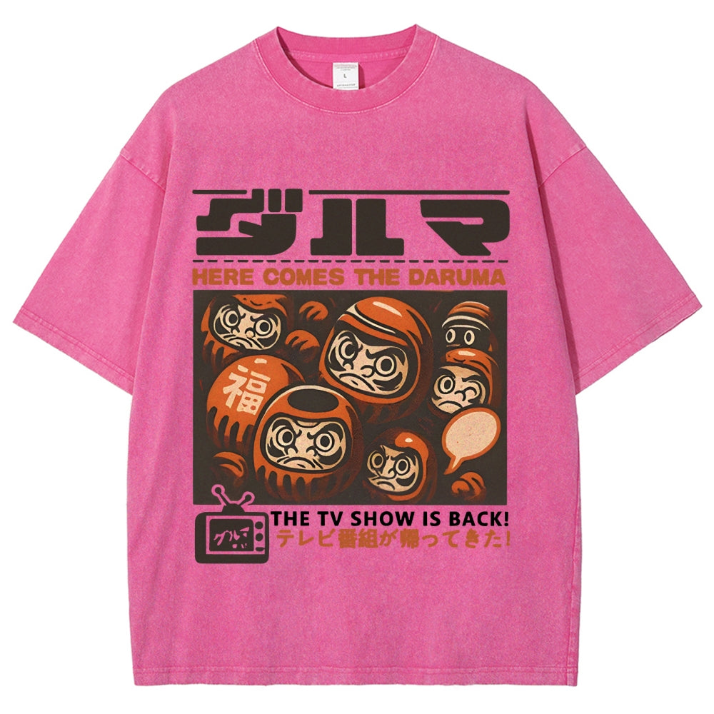 Daruma Doll TV Show Washed T-Shirt