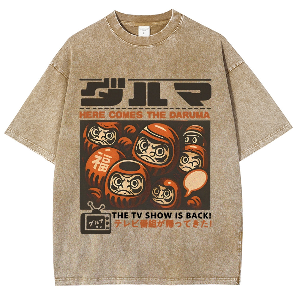Daruma Doll TV Show Washed T-Shirt