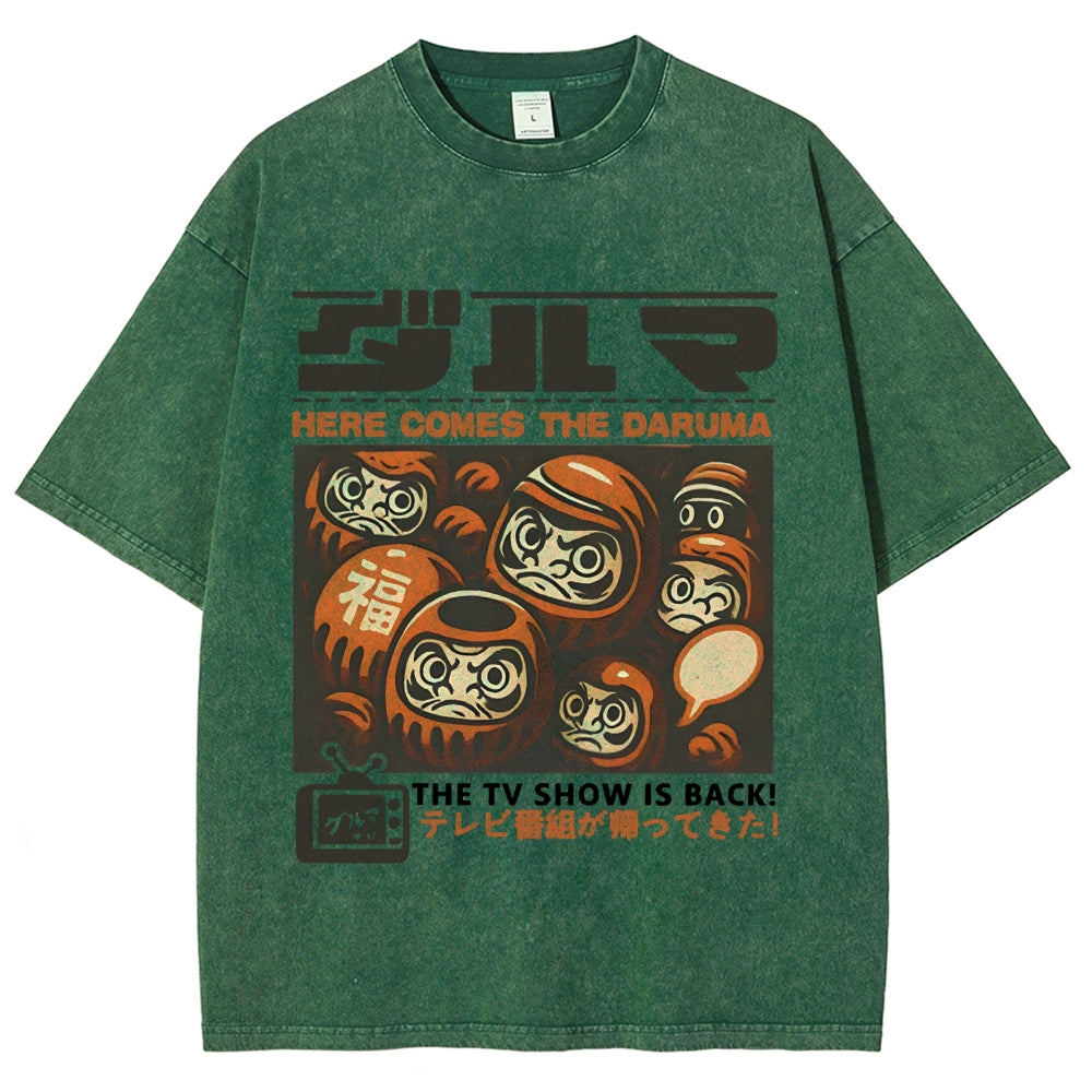 Daruma Doll TV Show Washed T-Shirt