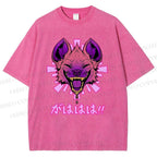 Unisex Wolf Printed Washed Tee
