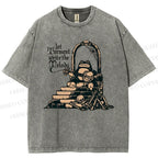 Unisex Frog Printed Washed Tee