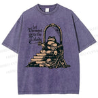 Unisex Frog Printed Washed Tee
