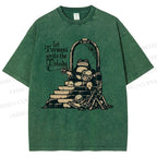 Unisex Frog Printed Washed Tee